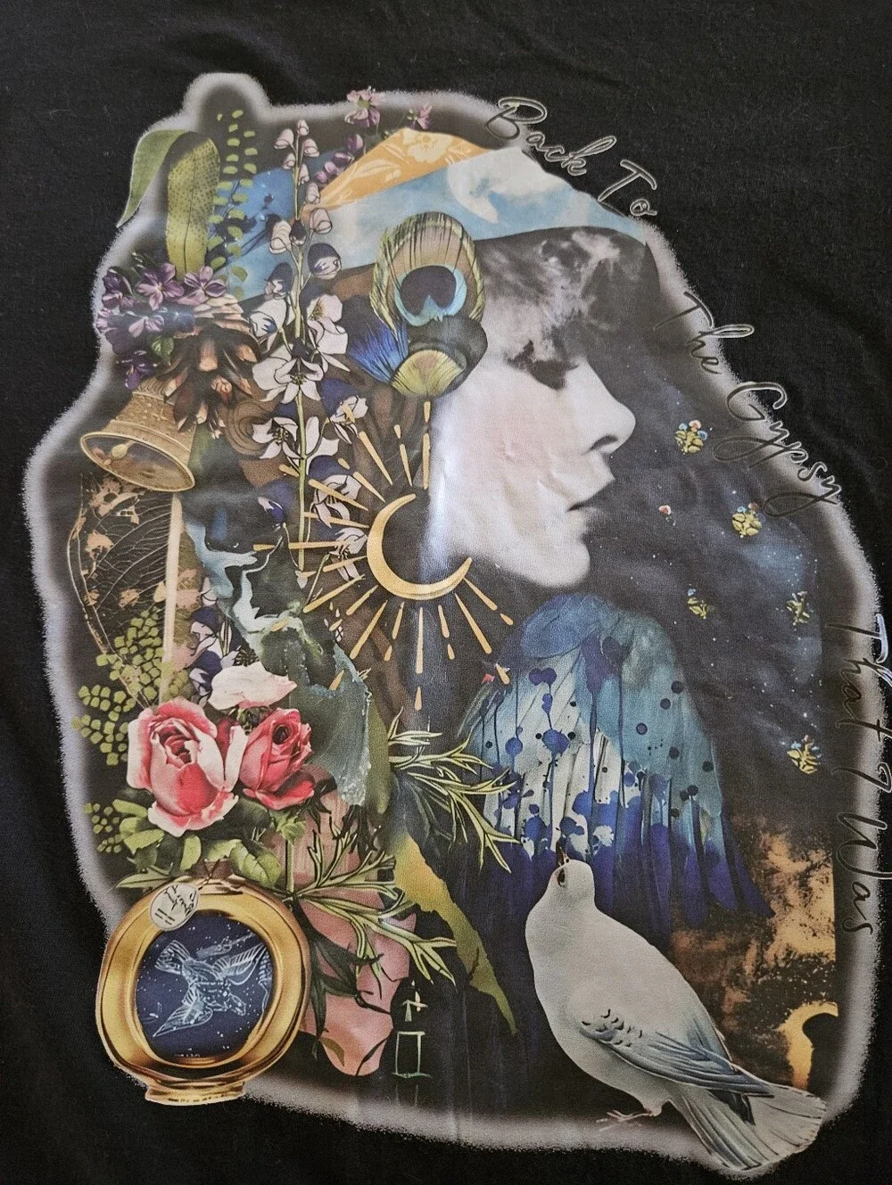 Stevie Nicks Black Tee with Multicolor Portrait. - Picture 8 of 8